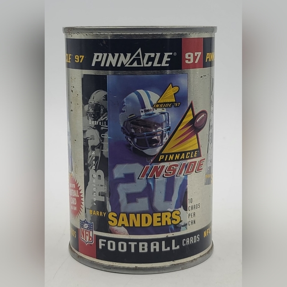 4 Empty 1997 NFL Pinnacle Card In A Can, 1 Empty MLB Card In A Can... No Cards!! - Picture 4 of 6